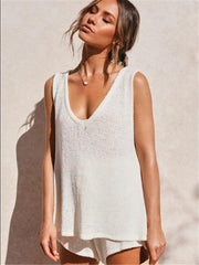 Stripped Vest and Shorts Set