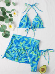 Dreiteiliger Bikini mit „The Brew“-Print