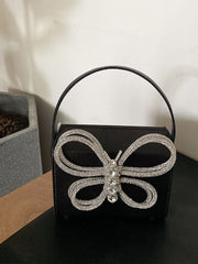 Clutch mit Schmetterlings-Strass