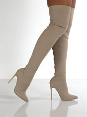 Botas de tacón alto con calcetín