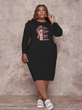 Bedrucktes Sweatshirtkleid mit Rundhalsausschnitt und langen Ärmeln