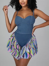 Mono vaquero de patchwork