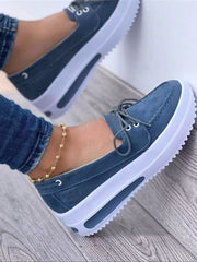 Mocasines informales con plataforma sin cordones