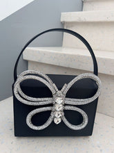 Cartera de mariposa con diamantes de imitación