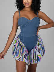 Mono vaquero de patchwork