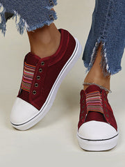 Lässige Slip-On-Sneakers aus Canvas mit Band