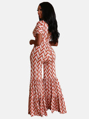 Printed Flared Jumpsuit