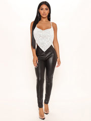 Rückenfreies Camisole-Top mit Pailletten