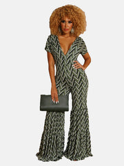 Printed Flared Jumpsuit