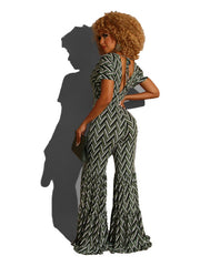 Printed Flared Jumpsuit