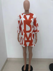 Casual Loose Printed Dress