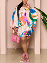 Minivestido con hombros descubiertos y mangas abullonadas