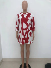 Casual Loose Printed Dress