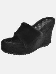 Sandalias de tacón alto con cuña mullida