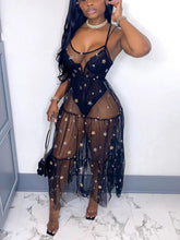 Sequin Sheer Cover-up Dress