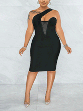 Figurbetontes One-Shoulder-Minikleid