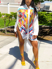 Camisa informal con cuello vuelto