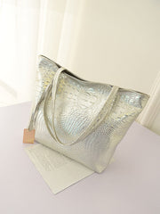 Bolso de mano de piel de cocodrilo