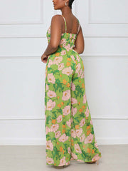 Mono con tirantes finos y estampado floral