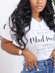 Lässiges Oberteil mit Buchstaben-Print