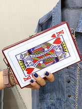 Bolsa pequeña tipo caja de póquer