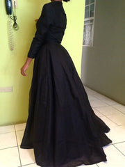 Conjunto de vestido largo con forro de encaje