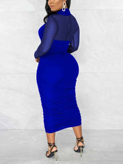 Figurbetonte Partykleider aus Netzstoff mit Cut-outs