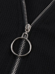 Pullover mit einfarbigem Schlitz am Saum