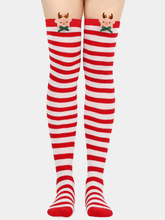 Weihnachtssocken mit Elch-Deko