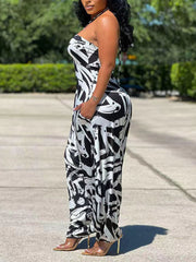 Mono sin mangas con cintura alta y cuello halter