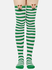 Weihnachtssocken mit Elch-Deko