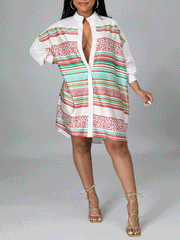 Vestido mini con camisa abotonada