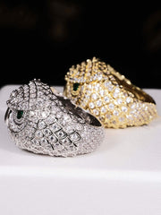 Eule Hip Hop Iced Zirkon Steine Ring