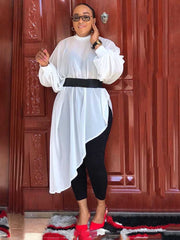 Lässige Chiffontops mit asymmetrischem Saum