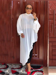 Lässige Chiffontops mit asymmetrischem Saum