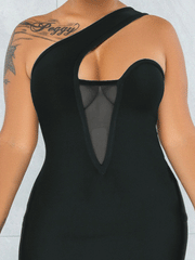 Vestido mini ajustado con un solo hombro