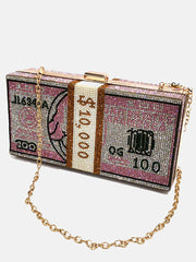 Box-Tasche mit Strasssteinen