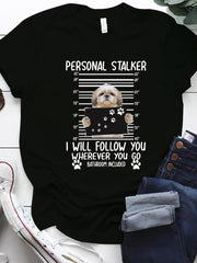 Persönliches Stalker Lässiges T-Shirt