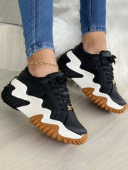 Zapatillas deportivas casuales con bloques de color de PU