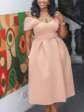 Elegante vestido de noche de corte A