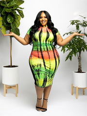 Gradient Striped Maxi Dress