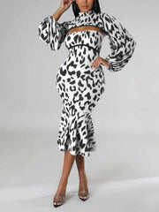 Kleid mit Leopardenmuster