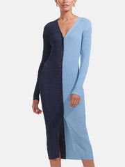 Shoko-Farbblock-Pulloverkleid