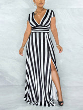 Striped Slit Dress
