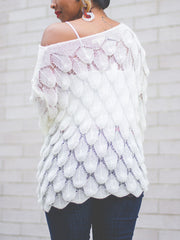 Pullover mit hohler One-Shoulder-Pullover