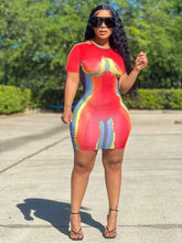 Fashion Printed Graffiti Maxi Dress