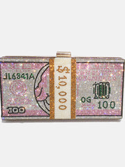 Box-Tasche mit Strasssteinen