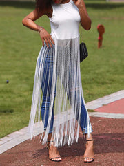 Blusas sin mangas con borlas