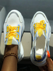 Zapatillas deportivas transpirables con cordones de malla