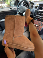 Botas de nieve mullidas sin cordones